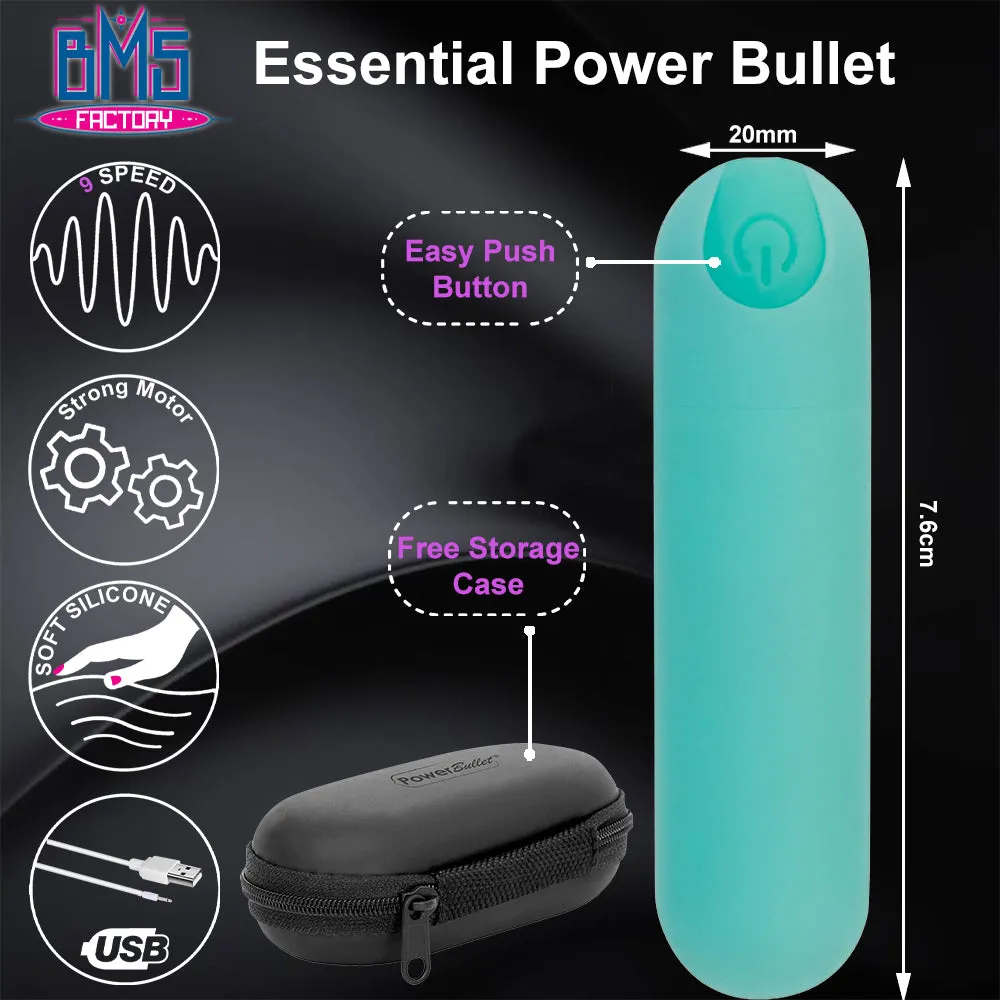 BMS Essential Power Bullet Vibrator USB Rechargeable Pink