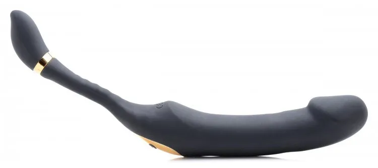Inmi 10x Pleasure Pose Come Hither Vibe w/Poseable Clit Stimulator - Black