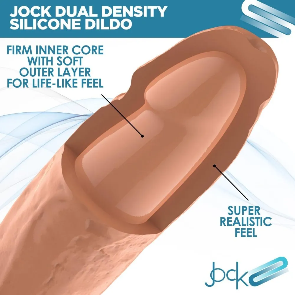Jock 8 Dual Density Silicone Dildo Realistic Dong Suction Cup Couples Sex Toy