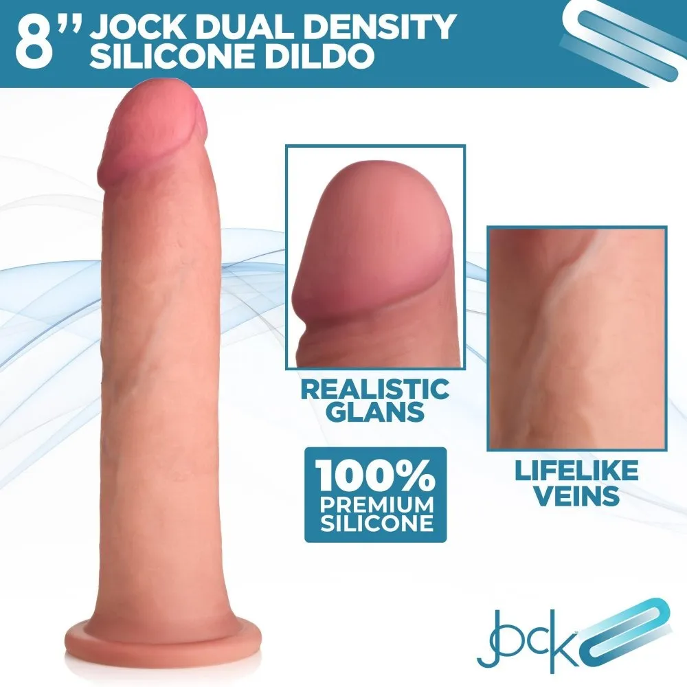 Jock 8 Dual Density Silicone Dildo Realistic Dong Suction Cup Couples Sex Toy