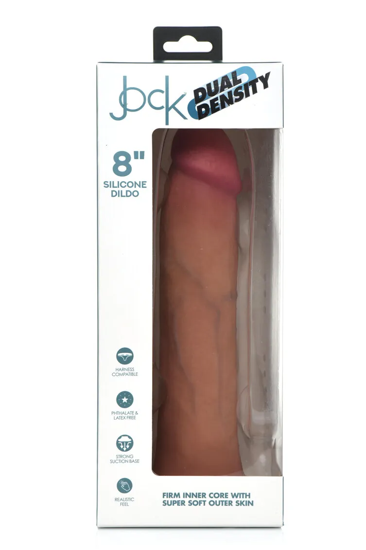 Jock 8 Dual Density Silicone Dildo Realistic Dong Suction Cup Couples Sex Toy
