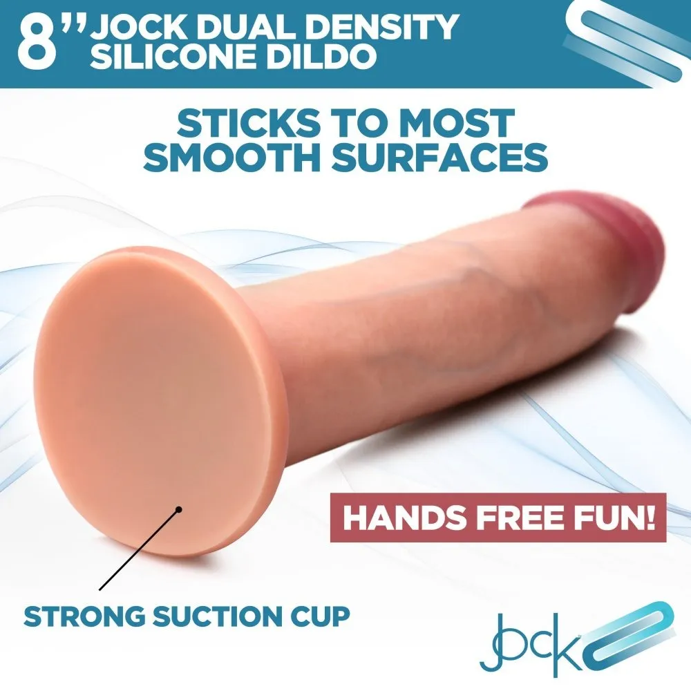 Jock 8 Dual Density Silicone Dildo Realistic Dong Suction Cup Couples Sex Toy