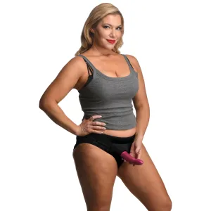 Lace Envy Crotchless Panty Harness - 2xl - Black