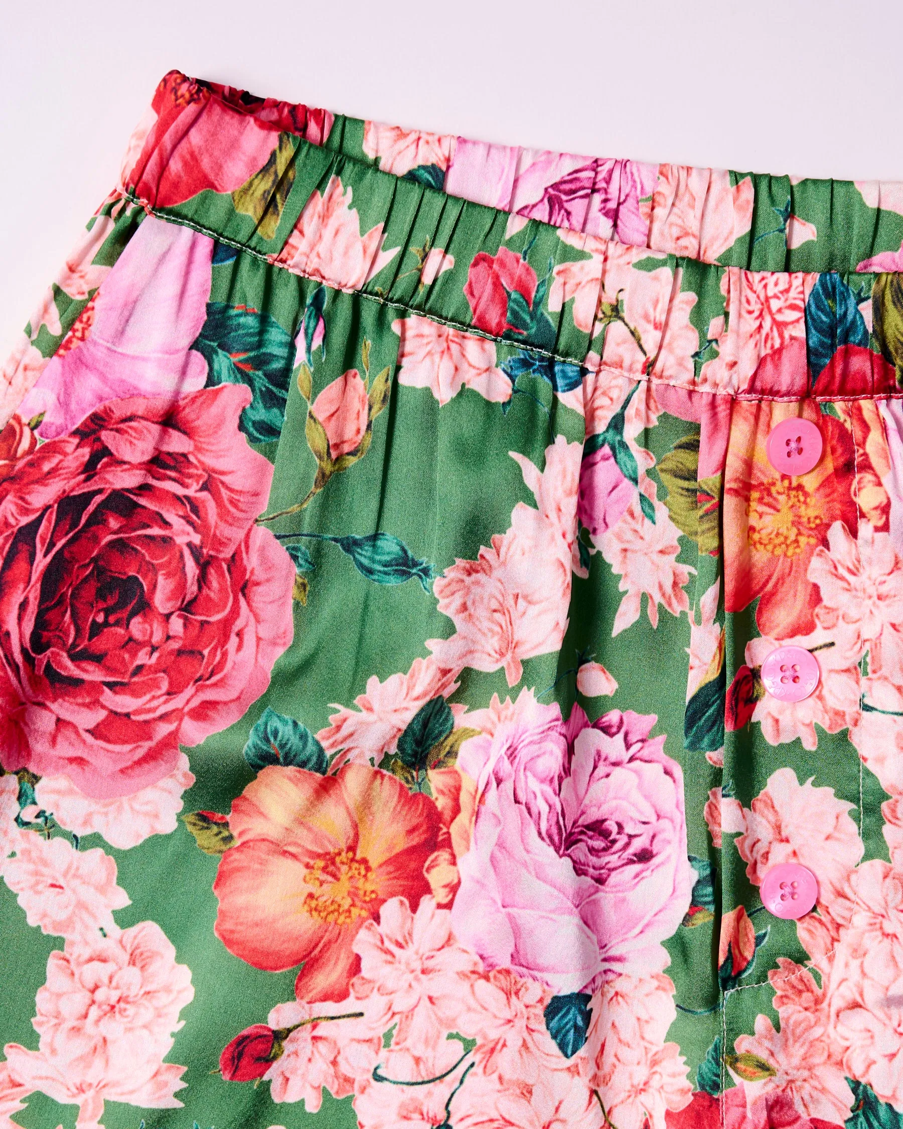 Rose Garden Eco Satin Shorts & Cami Pyjama Set