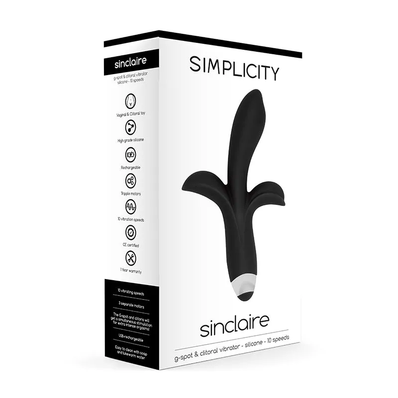 Simplicity SINCLAIRE G-spot   clitoral vibrator - Black